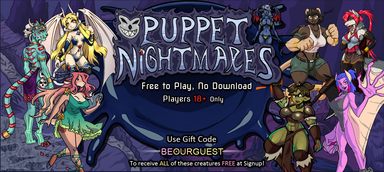 Adventure with sexy monster girls and furries in a creepy adventure at Puppet Nightmares.