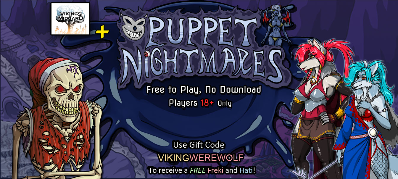 Adventure with sexy monster girls and furries in a goofy adventure at Puppet Nightmares.