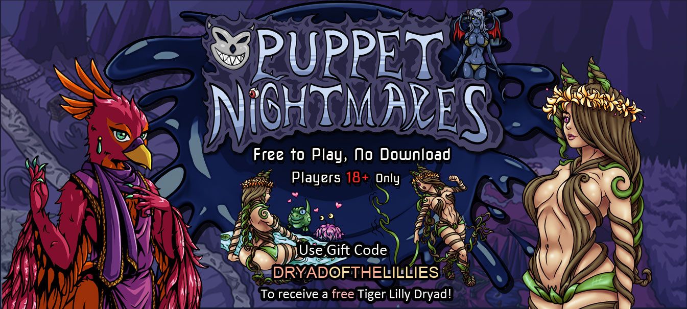 Adventure with sexy monster girls and furries in a goofy adventure at Puppet Nightmares.